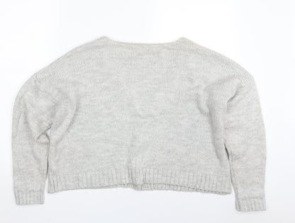 Womens UK Size L Nada del Riccio Grey Cardigan Jumper
