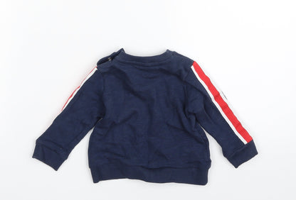 F&F Baby Blue Striped 100% Cotton Pullover Jumper Size 0-3 Months  Pullover - Hi