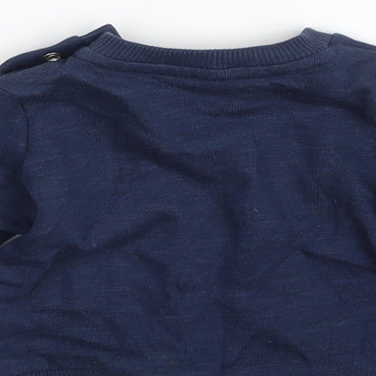 F&F Baby Blue Striped 100% Cotton Pullover Jumper Size 0-3 Months  Pullover - Hi
