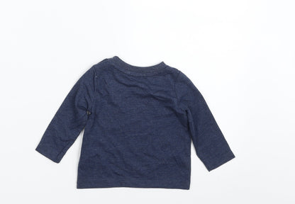 F&F Baby Blue  Cotton Basic T-Shirt Size 0-3 Months Crew Neck Pullover - Go for It