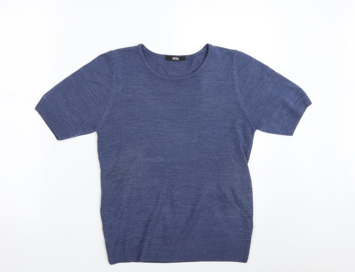 Womens UK Size 8 Marks and Spencer Blue Pullover Jumper