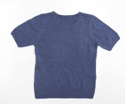 Womens UK Size 8 Marks and Spencer Blue Pullover Jumper