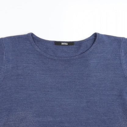 Womens UK Size 8 Marks and Spencer Blue Pullover Jumper