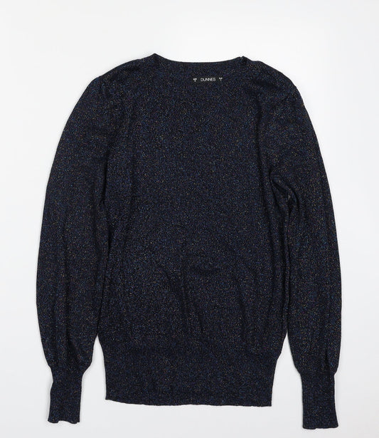 Dunnes Stores Womens Multicoloured Crew Neck  Viscose Pullover Jumper Size S