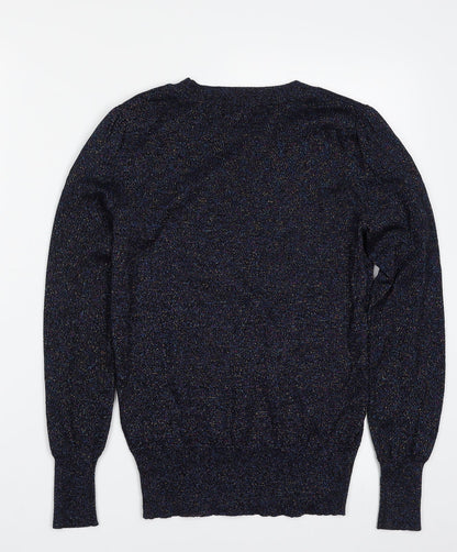 Dunnes Stores Womens Multicoloured Crew Neck  Viscose Pullover Jumper Size S