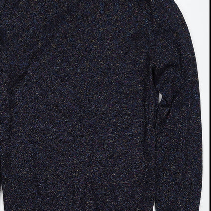 Dunnes Stores Womens Multicoloured Crew Neck  Viscose Pullover Jumper Size S