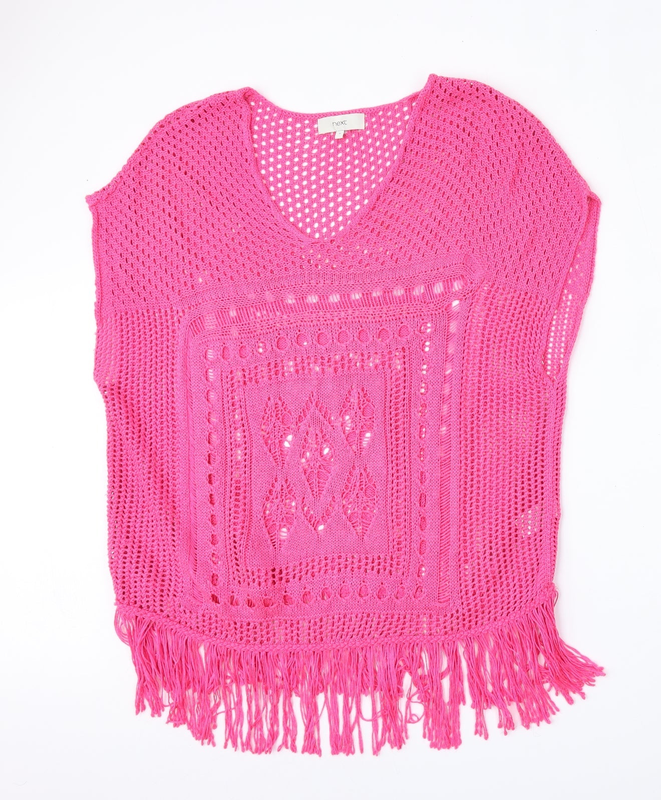 Womens UK Size S NEXT Pink Vest Jumper
