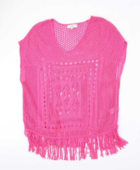 Womens UK Size S NEXT Pink Vest Jumper