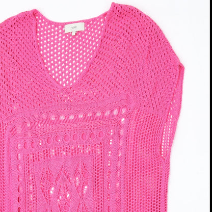 Womens UK Size S NEXT Pink Vest Jumper