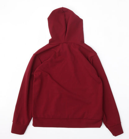 A2Z 4 Kids Girls Red  Polyester Pullover Hoodie Size 13 Years   - Vogue
