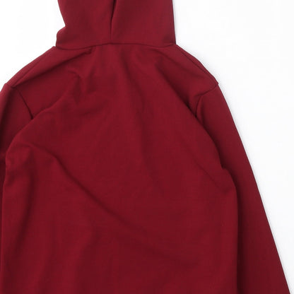 A2Z 4 Kids Girls Red  Polyester Pullover Hoodie Size 13 Years   - Vogue