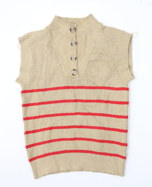 Womens UK Size S NEXT Beige Vest Jumper