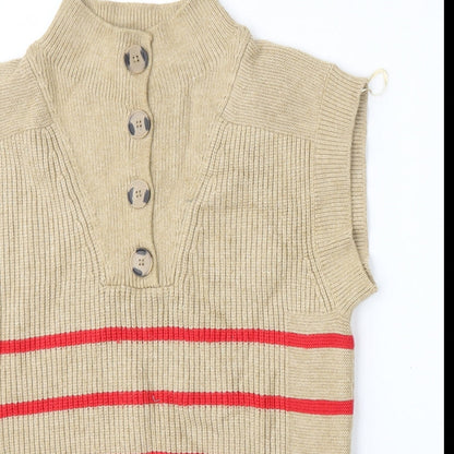 Womens UK Size S NEXT Beige Vest Jumper