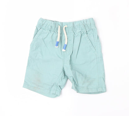 Dunnes Stores Boys Green  Cotton Cropped Trousers Size 12-18 Months  Tie