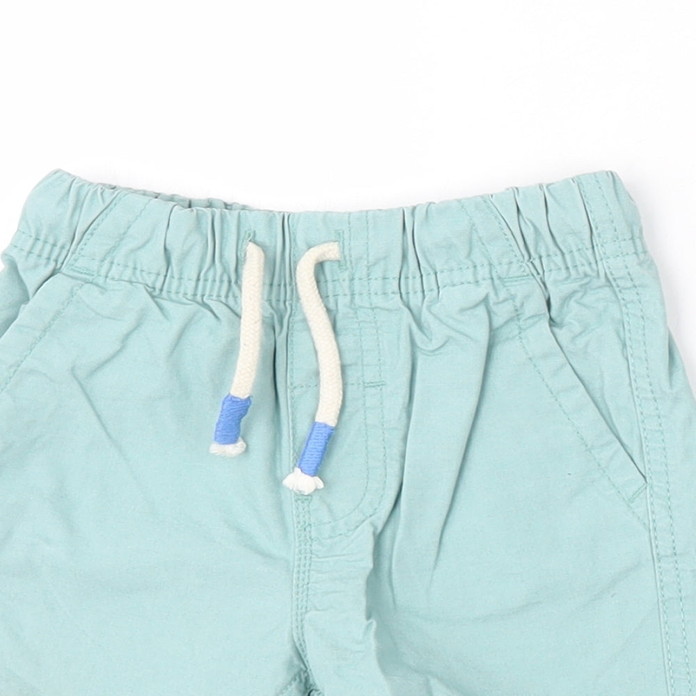 Dunnes Stores Boys Green  Cotton Cropped Trousers Size 12-18 Months  Tie