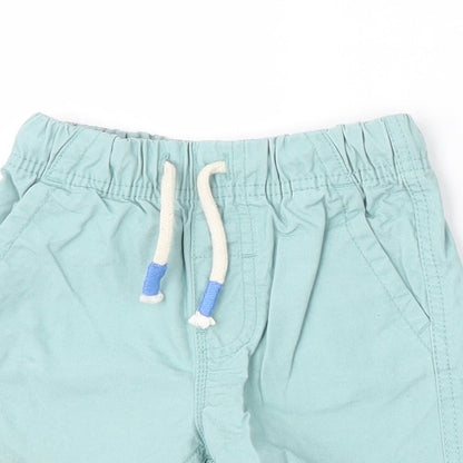 Dunnes Stores Boys Green  Cotton Cropped Trousers Size 12-18 Months  Tie