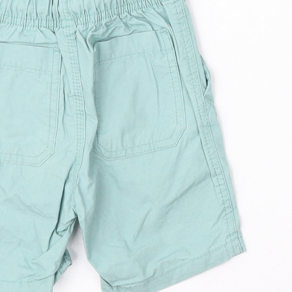 Dunnes Stores Boys Green  Cotton Cropped Trousers Size 12-18 Months  Tie
