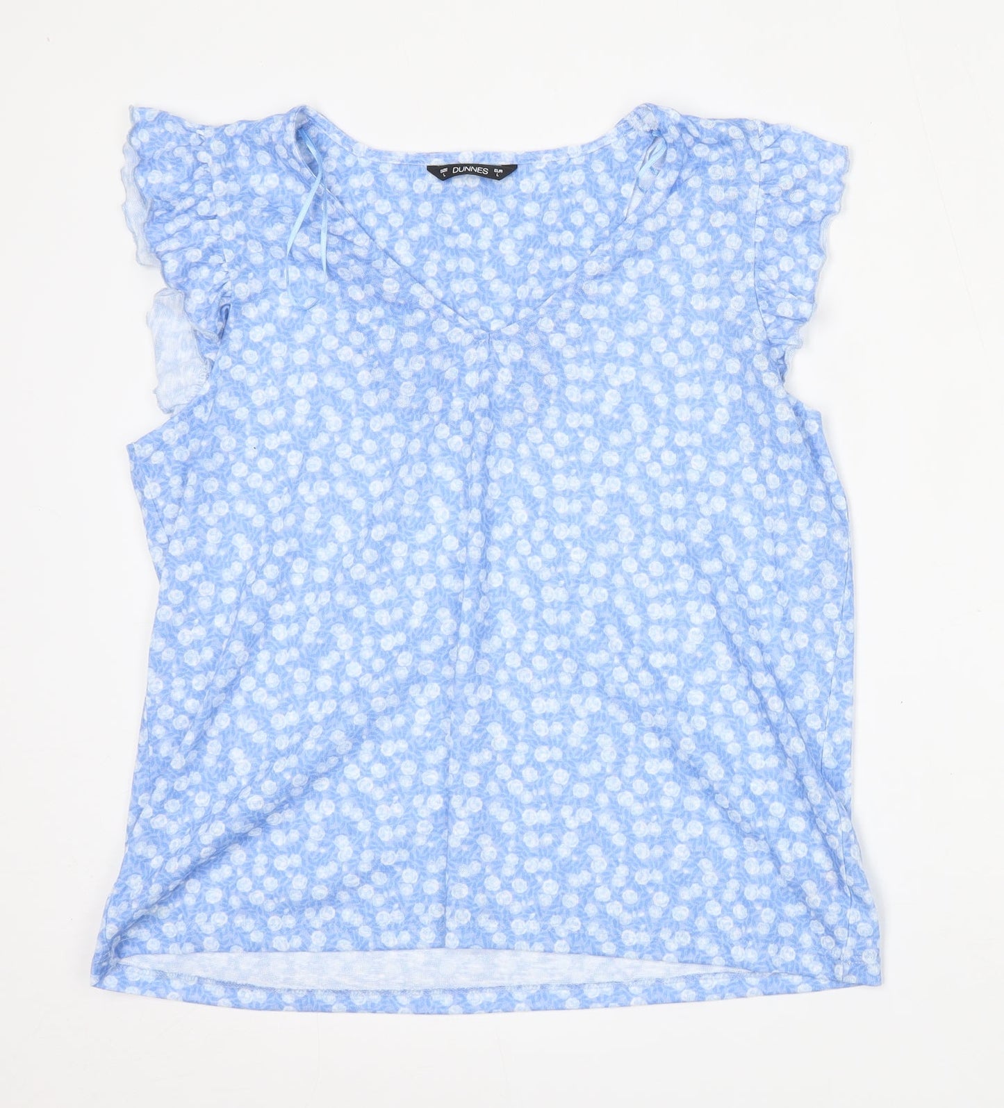 Womens UK Size L Dunnes Stores Blue Basic Blouse