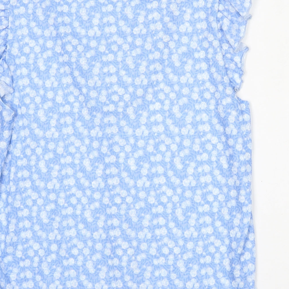 Womens UK Size L Dunnes Stores Blue Basic Blouse