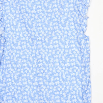 Womens UK Size L Dunnes Stores Blue Basic Blouse