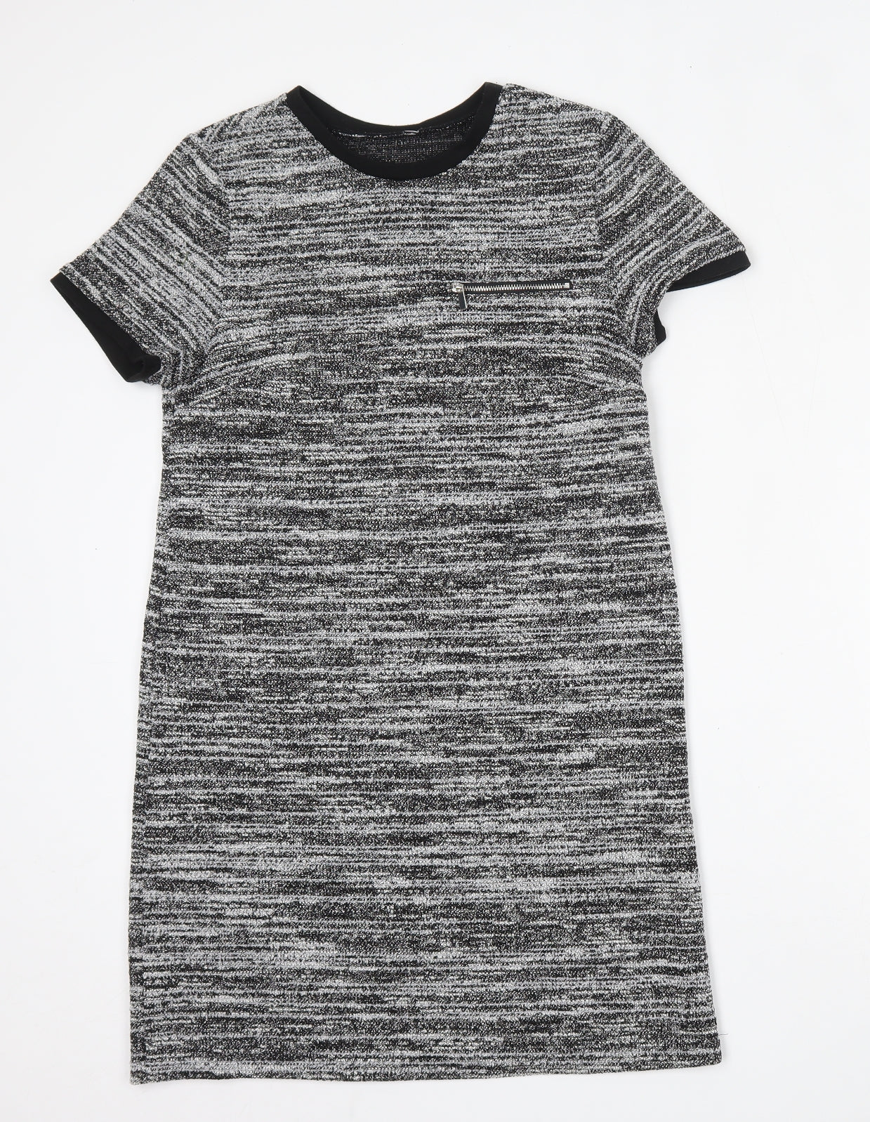 New Look Womens Grey  Polyester Pencil Dress  Size 10  Round Neck