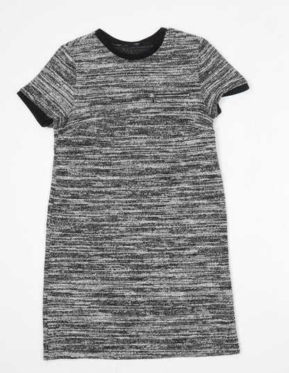New Look Womens Grey  Polyester Pencil Dress  Size 10  Round Neck