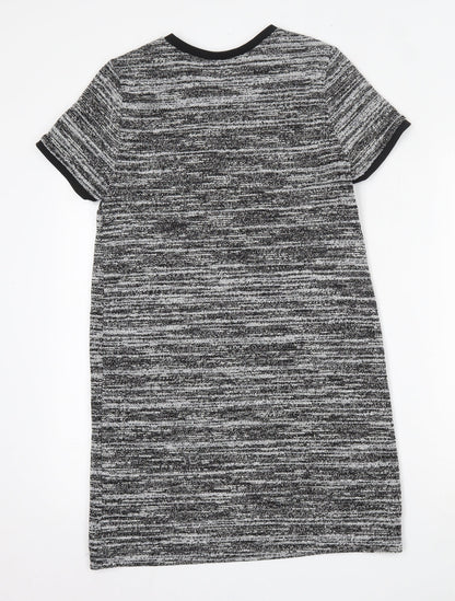 New Look Womens Grey  Polyester Pencil Dress  Size 10  Round Neck
