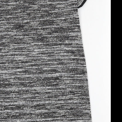 New Look Womens Grey  Polyester Pencil Dress  Size 10  Round Neck