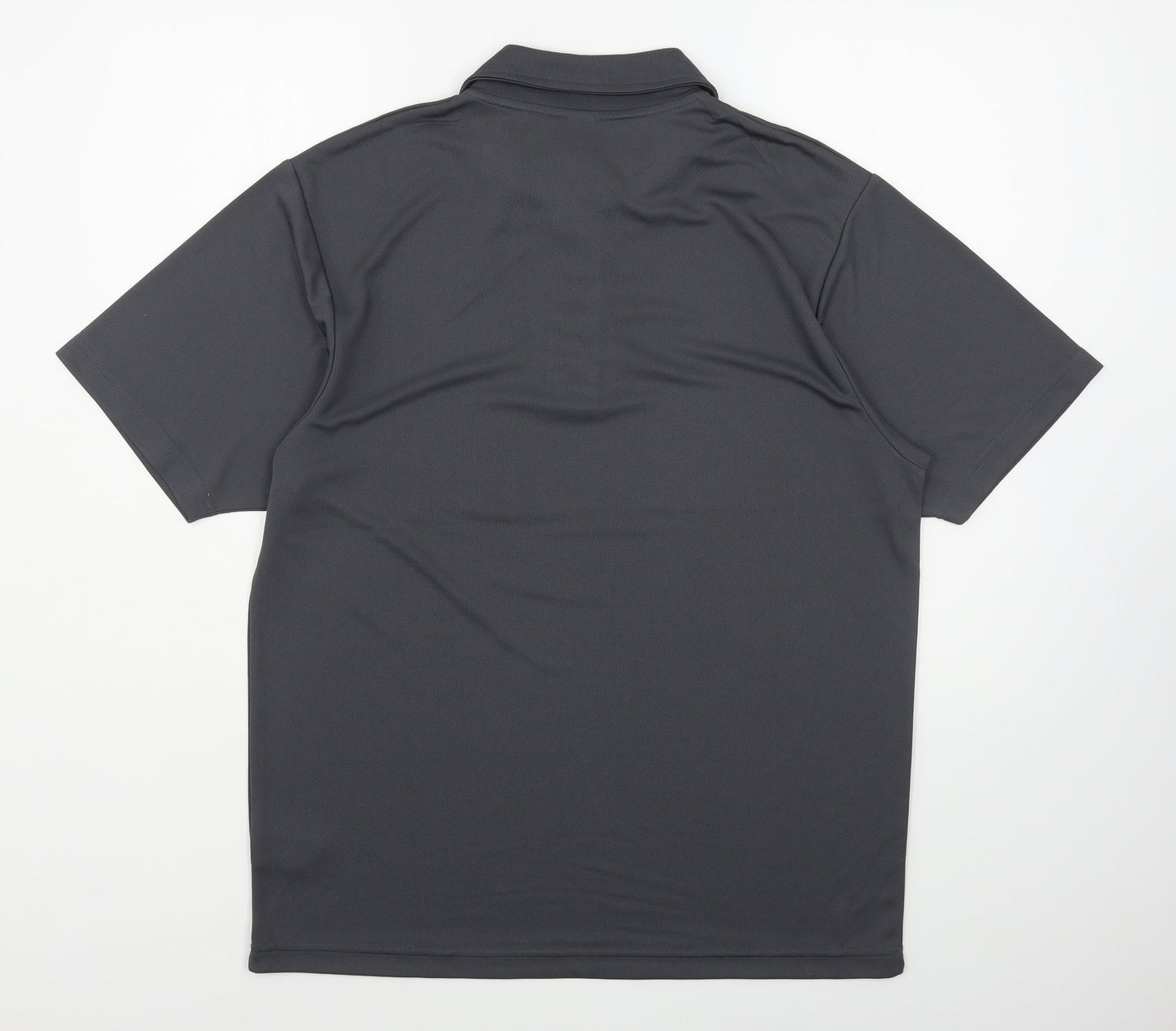 Just Cool Mens Grey  Polyester  Polo Size M Collared Button