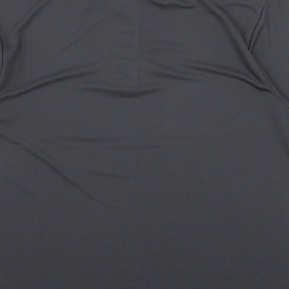 Just Cool Mens Grey  Polyester  Polo Size M Collared Button