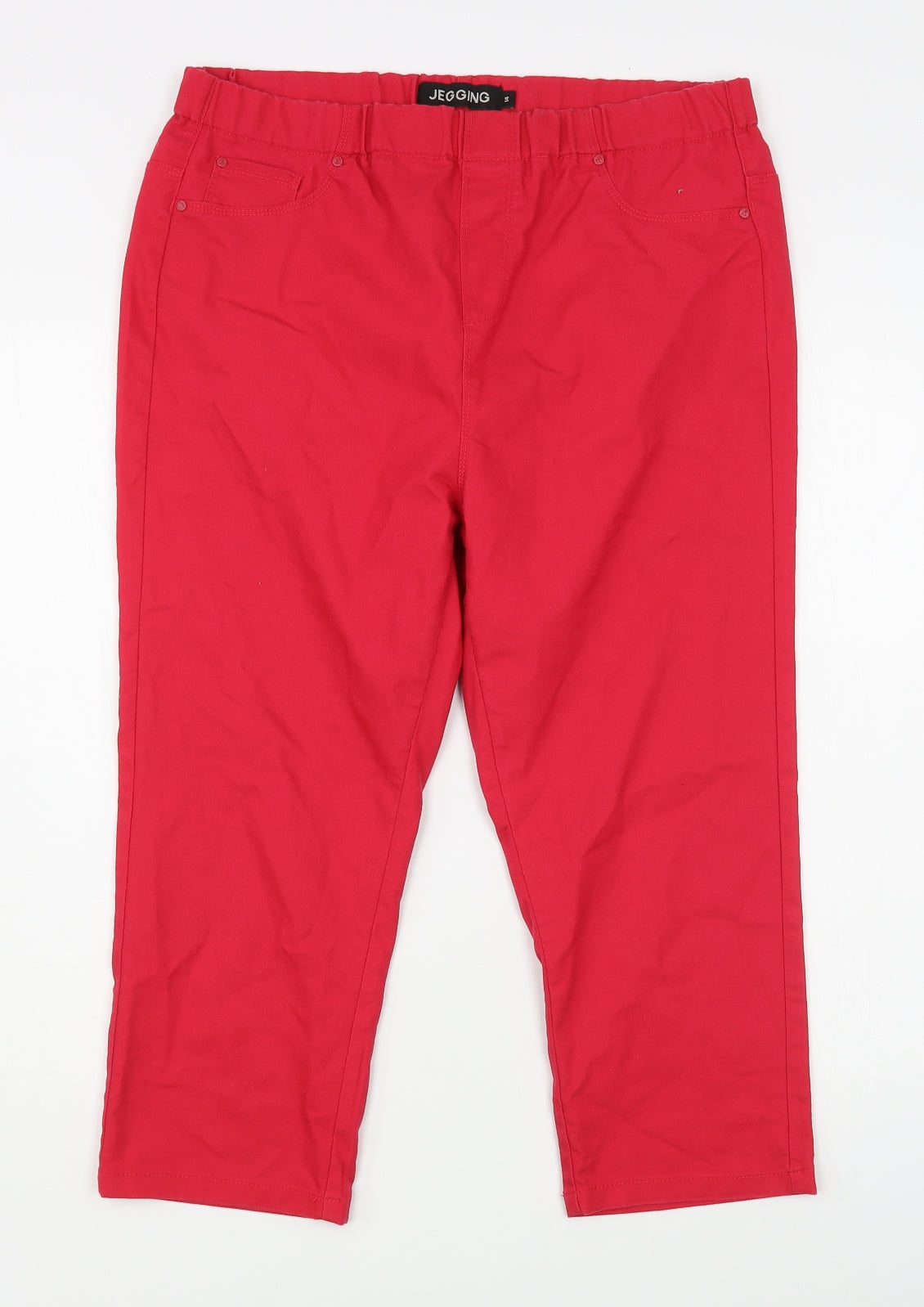 Peacocks Womens Pink  Cotton Jegging Jeans Size 14 L20 in Regular