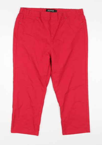 Peacocks Womens Pink  Cotton Jegging Jeans Size 14 L20 in Regular