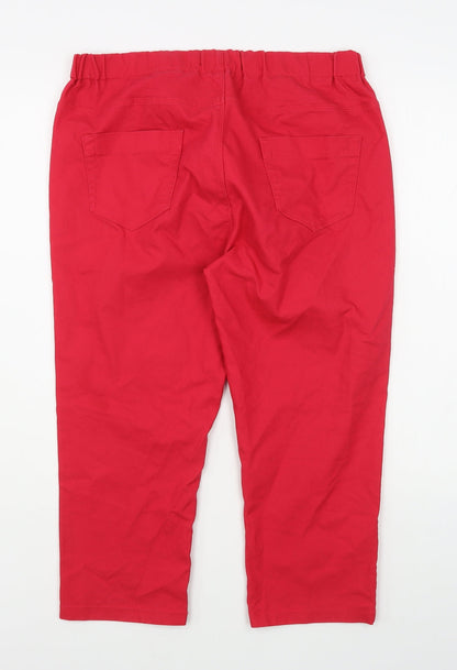 Peacocks Womens Pink  Cotton Jegging Jeans Size 14 L20 in Regular