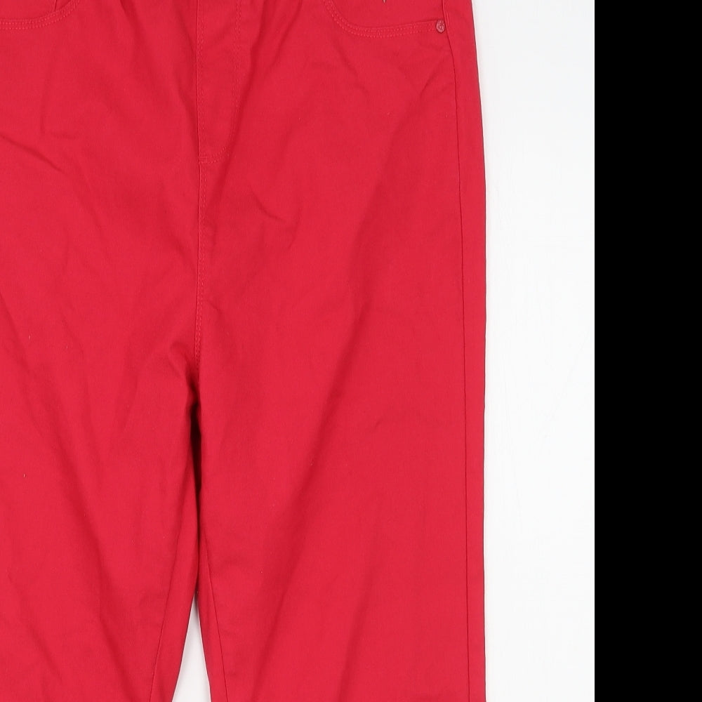 Peacocks Womens Pink  Cotton Jegging Jeans Size 14 L20 in Regular