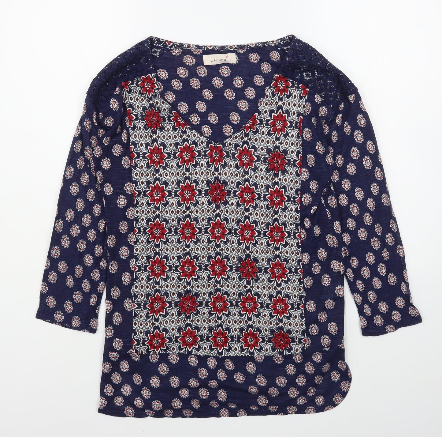Womens UK Size 10 Marks and Spencer Multicoloured Basic Blouse