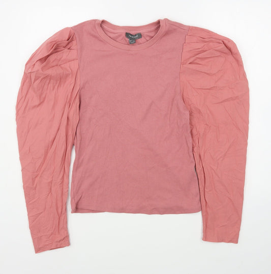 Primark Womens Pink Round Neck  Cotton Pullover Jumper Size S
