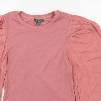 Primark Womens Pink Round Neck  Cotton Pullover Jumper Size S