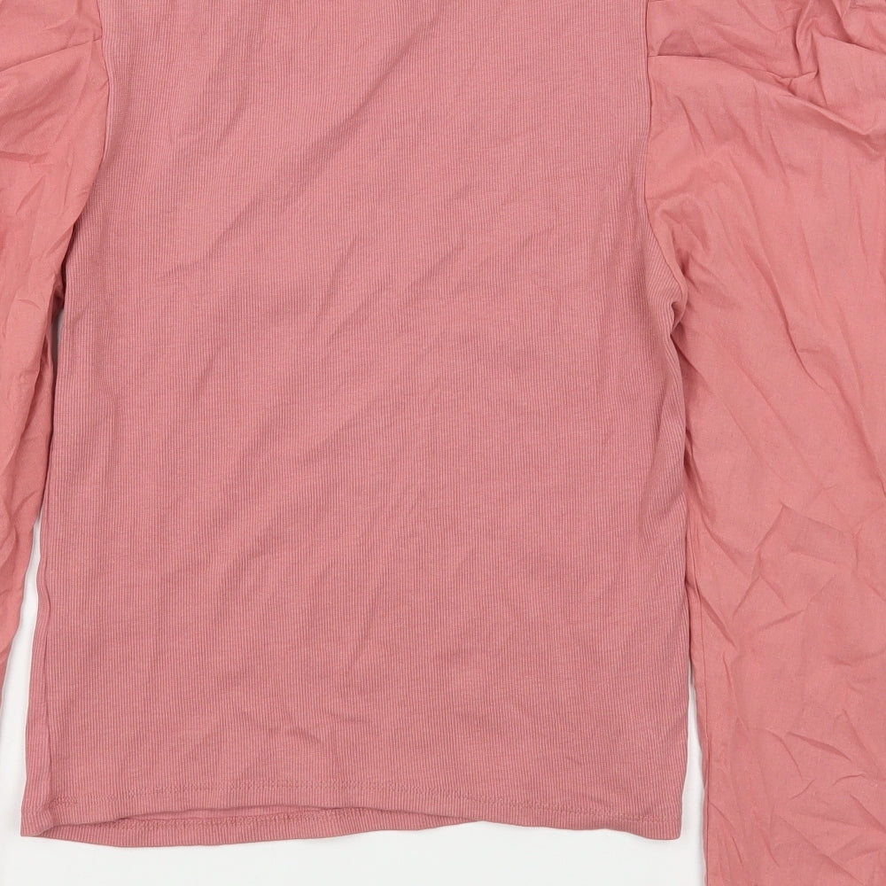 Primark Womens Pink Round Neck  Cotton Pullover Jumper Size S