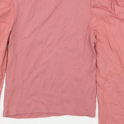 Primark Womens Pink Round Neck  Cotton Pullover Jumper Size S