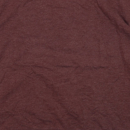 Marks and Spencer Mens Red Round Neck  Cotton Pullover Jumper Size XL