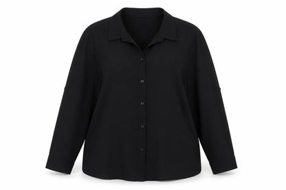 Womens UK Size 12 Lipsy Black Basic Button-Up