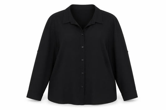 Womens UK Size 12 Lipsy Black Basic Button-Up