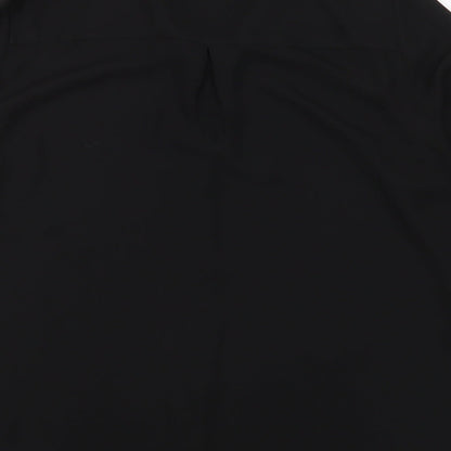 Womens UK Size 12 Lipsy Black Basic Button-Up