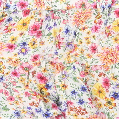 Matalan Girls Pink Floral Viscose Skater Skirt Size 4 Years  Regular