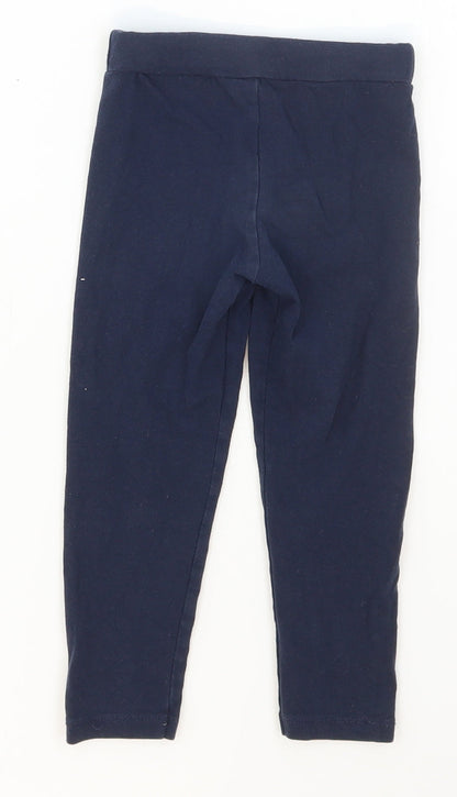 Preworn Girls Blue  Cotton Cargo Trousers Size 3 Years  Regular