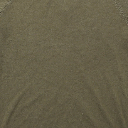 Wolsey Mens White V-Neck Geometric Acrylic Pullover Jumper Size L