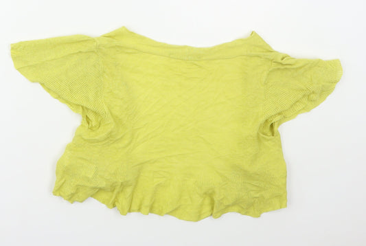 Womens UK Size 10 Marks and Spencer Yellow Cardigan Jumper