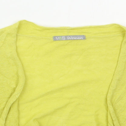 Womens UK Size 10 Marks and Spencer Yellow Cardigan Jumper