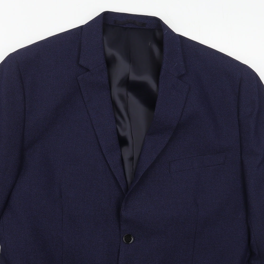 Mens UK Size 44 H&M Regular Blue Suit Jacket