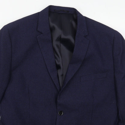 Mens UK Size 44 H&M Regular Blue Suit Jacket